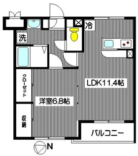 エスポワール多摩川【4階】の間取り