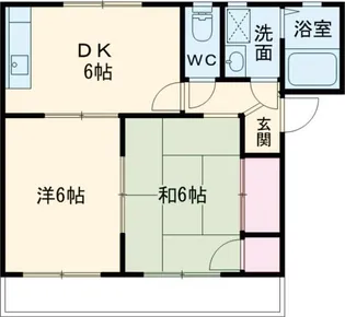 エスポワールフジD棟【2階】の間取り