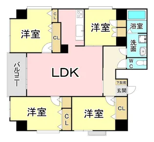 エビスジャルダンM&KII【9階】の間取り