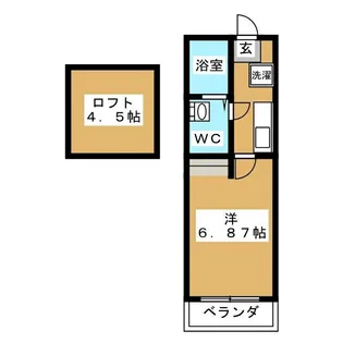 1Kの間取り画像