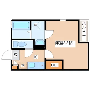 クレフラスト長町1丁目駅前【2階】の間取り