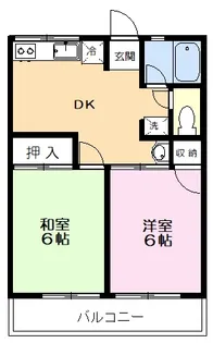 シティハイム上の台D【2階】の間取り