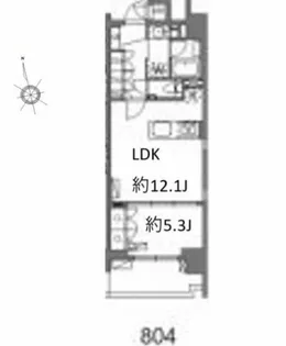 オーブレジデンス神南【10階】の間取り