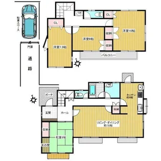 東京都世田谷区宮坂1【一戸建】の間取り
