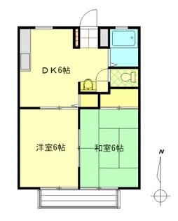 2DKの間取り画像