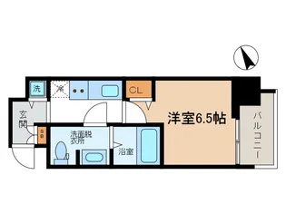 スワンズシティ北堀江【9階】の間取り
