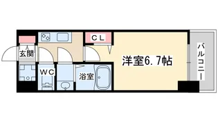Alivis福島海老江【10階】の間取り