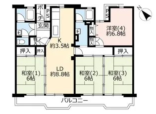 UR村上【3階】の間取り
