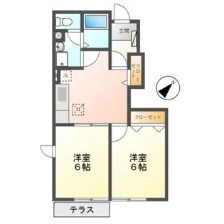 ハイツ イチローA【1階】の間取り