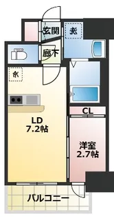 セレニテ新大阪ミラク壱番館【6階】の間取り