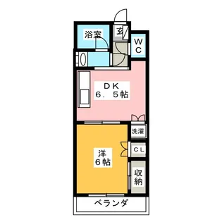 1DKの間取り画像