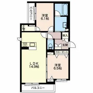 リオリエント天神川【3階】の間取り