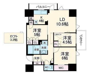 コンフォリア大宮【5階】の間取り