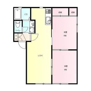 カルチェ A【2階】の間取り