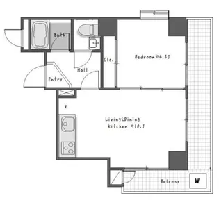東京都新宿区西早稲田1【マンション】の間取り