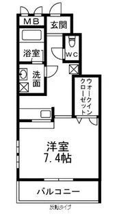 1Rの間取り画像