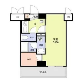 グランエクラドーム前【3階】の間取り