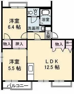 コタニハイツA【2階】の間取り
