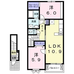 リトル プリンス A【2階】の間取り