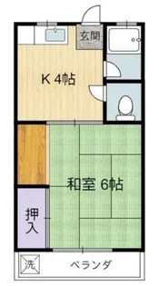 コーポ中和泉【1階】の間取り