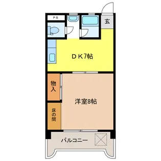 スカイハイツ【4階】の間取り