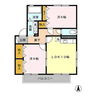 サンフレア C棟【1階】の間取り