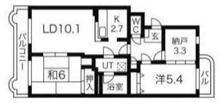 神奈川県小田原市国府津【マンション】の間取り