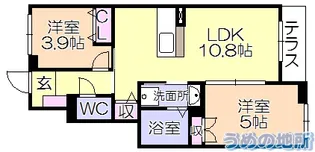 ソレイユ(高良内町)【1階】の間取り