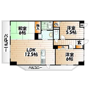 クレセール守恒【5階】の間取り
