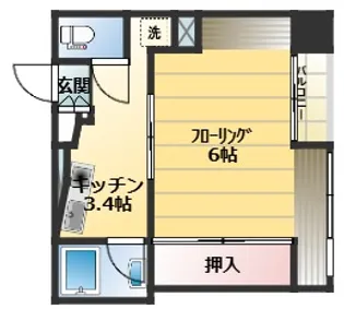 新潟マンション【6階】の間取り
