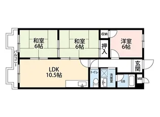 エーデルハイム【1階】の間取り