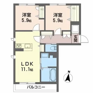 シャーメゾン カミユー【1階】の間取り