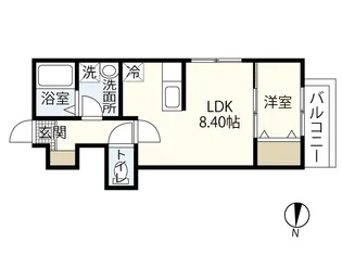 浜田壱番館【1階】の間取り