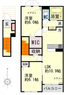 カーサノアI【2階】の間取り