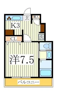 ドミール西初石A棟【1階】の間取り