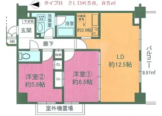 プレステージ欅壱番館【1階】の間取り