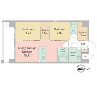 LiveCasa千本今出川【5階】の間取り