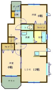 クレールアンファンA【1階】の間取り