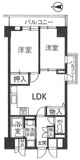 パインコート梅屋敷【10階】の間取り