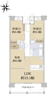 マリナージュ芦屋【2階】の間取り