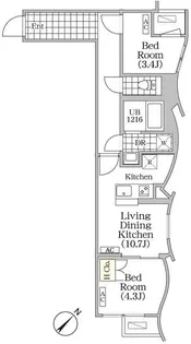 BRICK RESIDENCE 目黒本町【3階】の間取り
