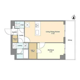 メゾンドオンディーヌ【3階】の間取り