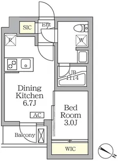 東京都世田谷区三宿1【マンション】の間取り