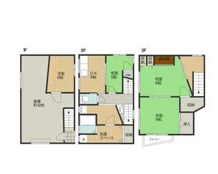 大阪府柏原市国分本町4【一戸建】の間取り