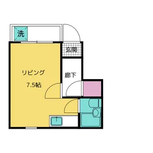 シティ本八幡金親コーポ【1階】の間取り