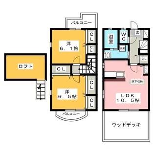 愛知県みよし市西一色町東【一戸建】の間取り