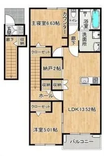 AFC RESIDENCE 海老島【2階】の間取り