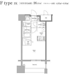 エンクレスト博多STYLE【8階】の間取り