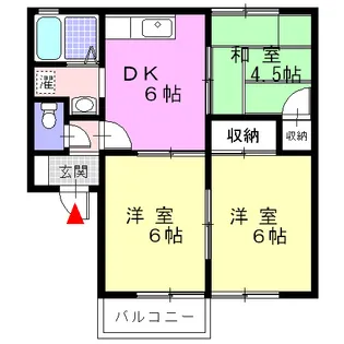 サンパレス狩野【1階】の間取り
