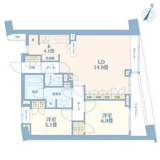 パークホームズ目黒ザレジデンス【2階】の間取り